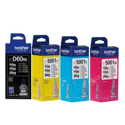 Botellas de Tinta 60BK+BT5001 Brother original packX4