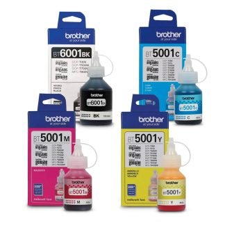 Botellas de Tinta BT6001+BT5001 Brother original packX4