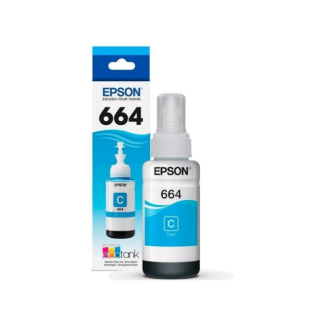 Botella de Tinta T664 Epson Original Cyan 70ml