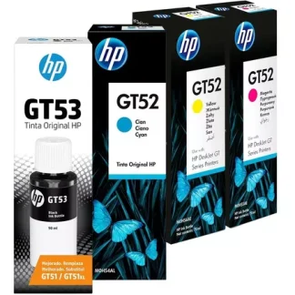 Botellas de Tinta HP GT53/GT52 Pack x4 colores