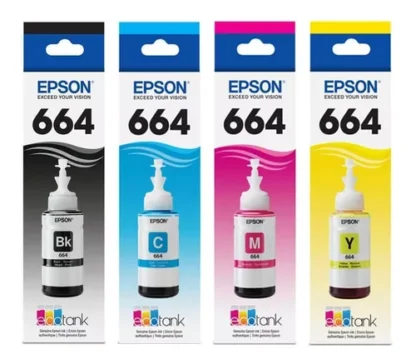 Botellas de Tinta T664 Epson original packX4