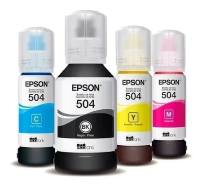 Botellas de Tinta T504 Epson original packX4