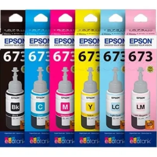 Botellas de Tinta T673 Epson original packX6