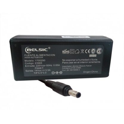 Cargador Monitor P/Samsung Belsic 1700290 14v 3.5A ficha 5.5×3.0mm